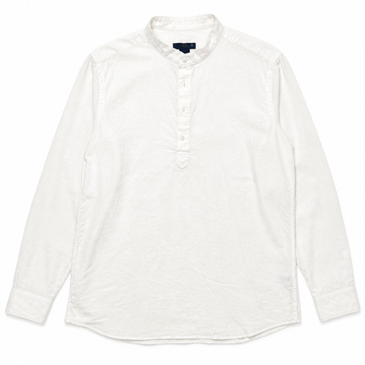 Half Button Chinese Collar Linen Shirt