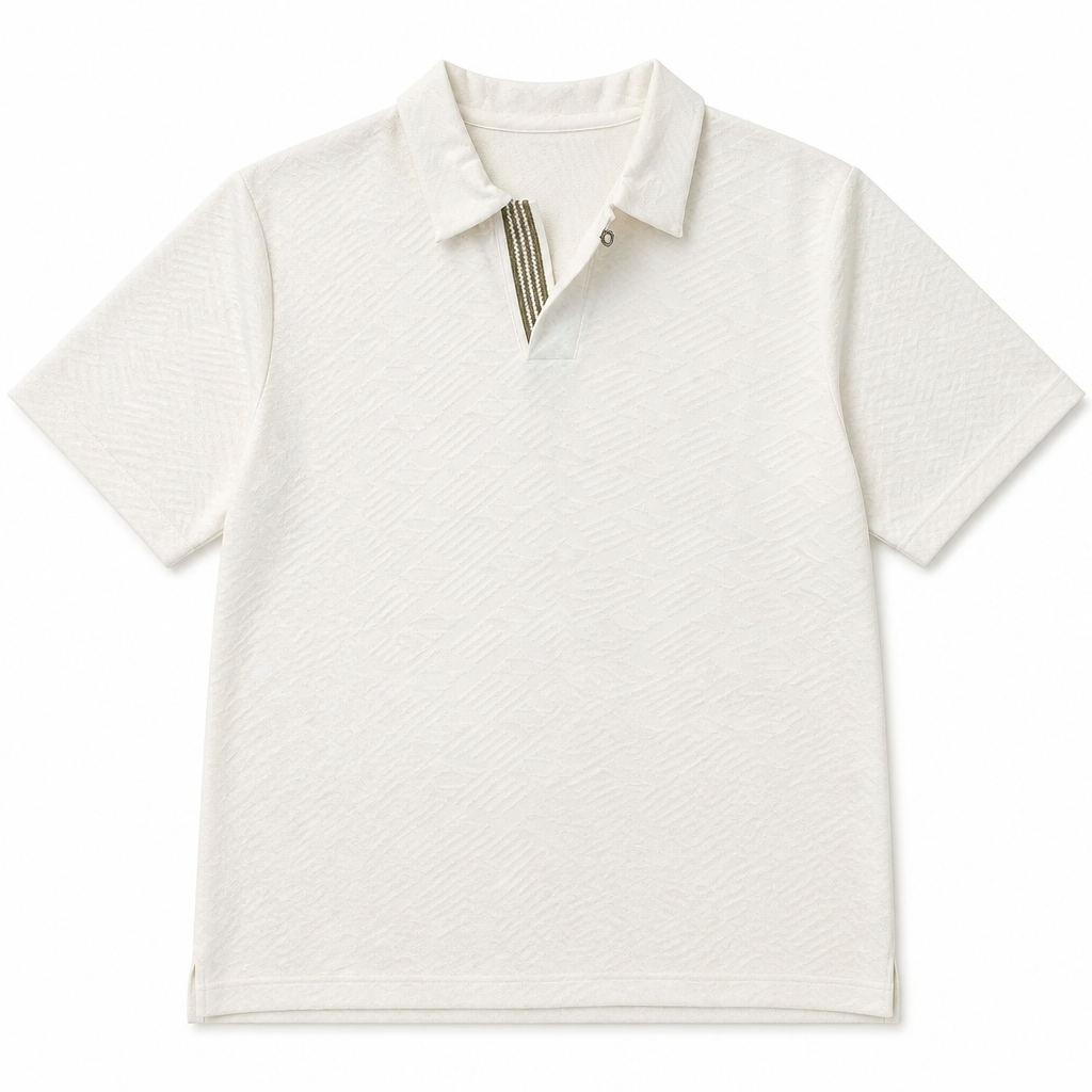 textured polo top
