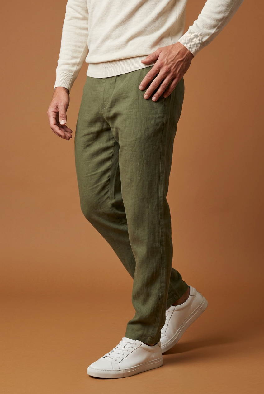 Loose Pants Dark Green